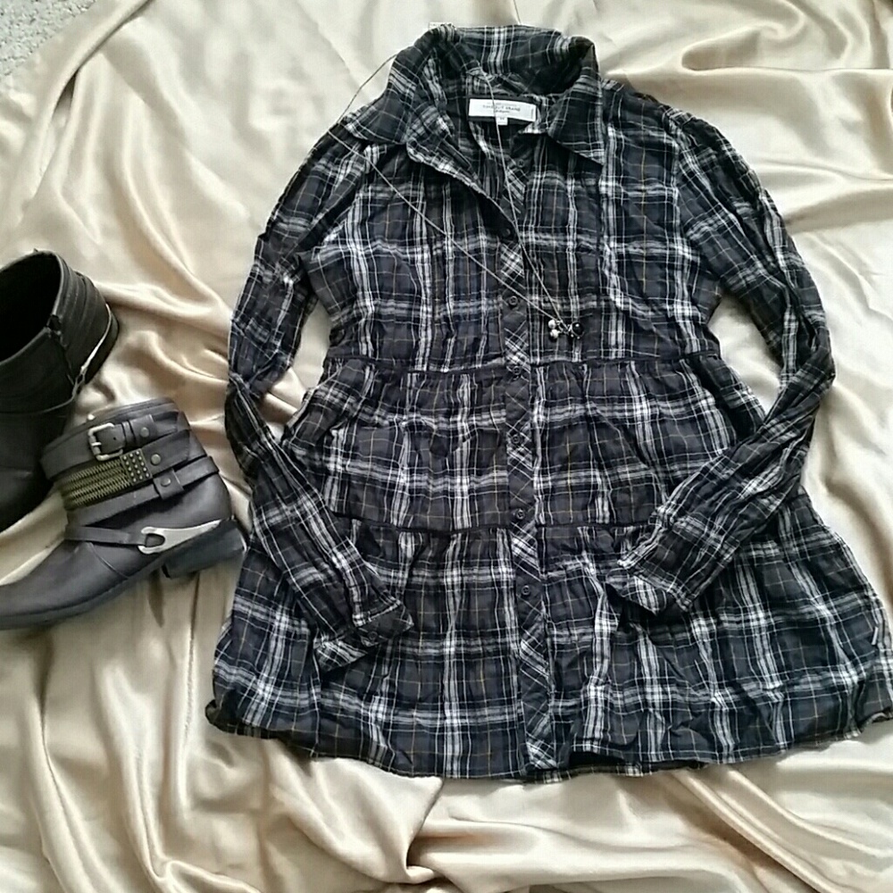 Smocked shirt tunic